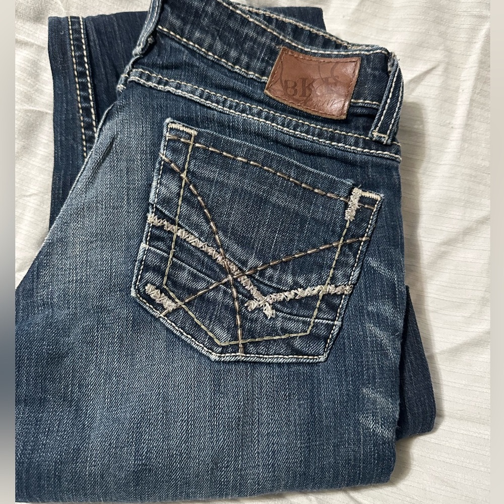 BKE Dark Blue Women's Jeans with Stitch Detail